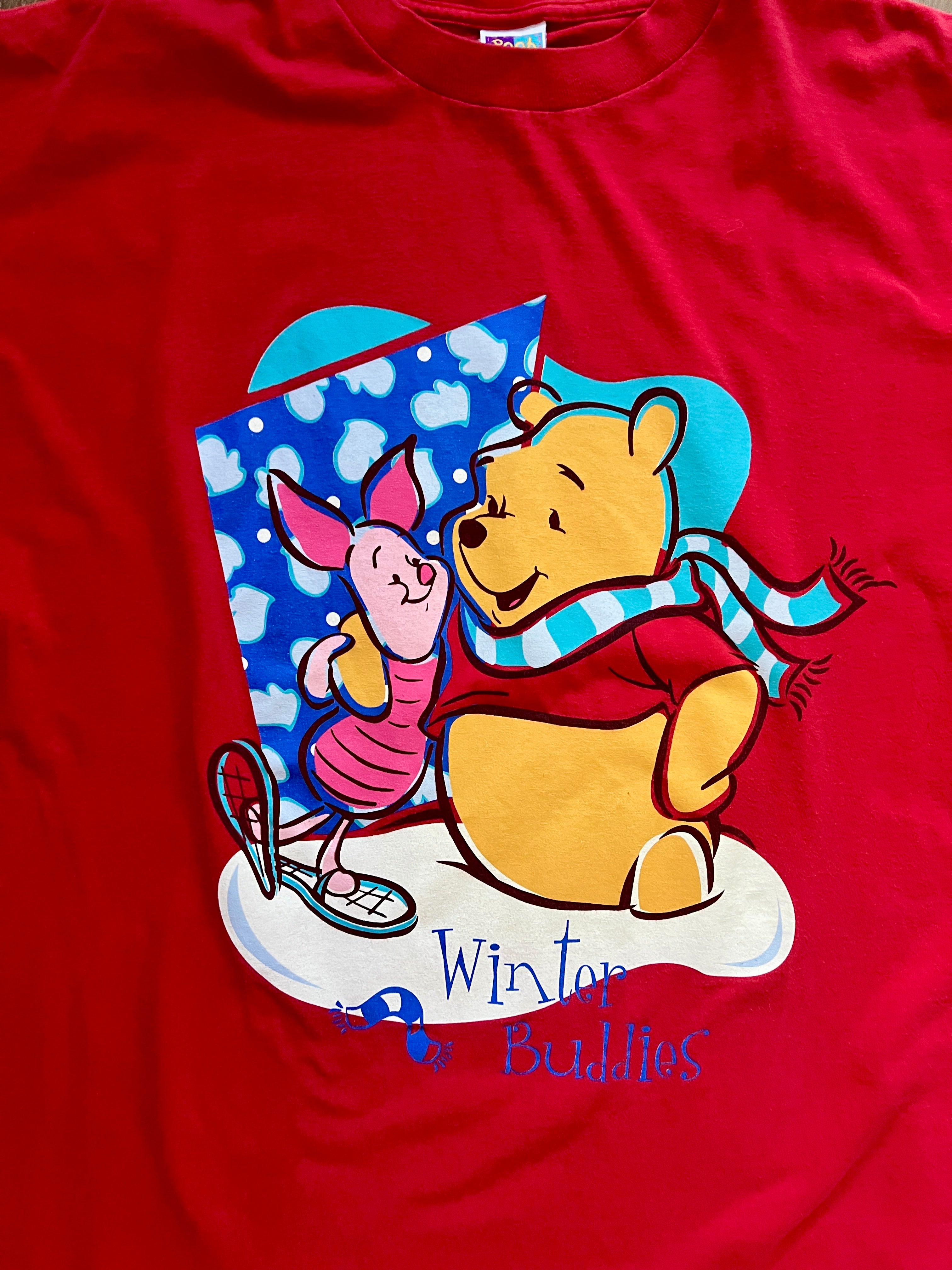 596 -Red WTP & Piglet Winter Buddies Sleep Shirt - OSFA