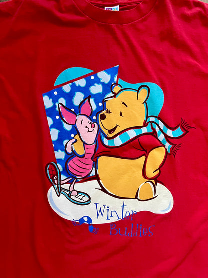 596 -Red WTP & Piglet Winter Buddies Sleep Shirt - OSFA