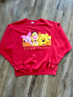 597 -Red Tigger, Piglet, & WTP Friends Forever Crewneck - L