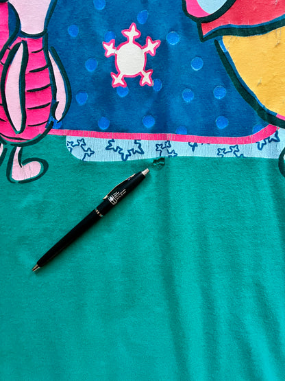 600 -Teal Hello Little Friend Sleep Shirt - OSFA