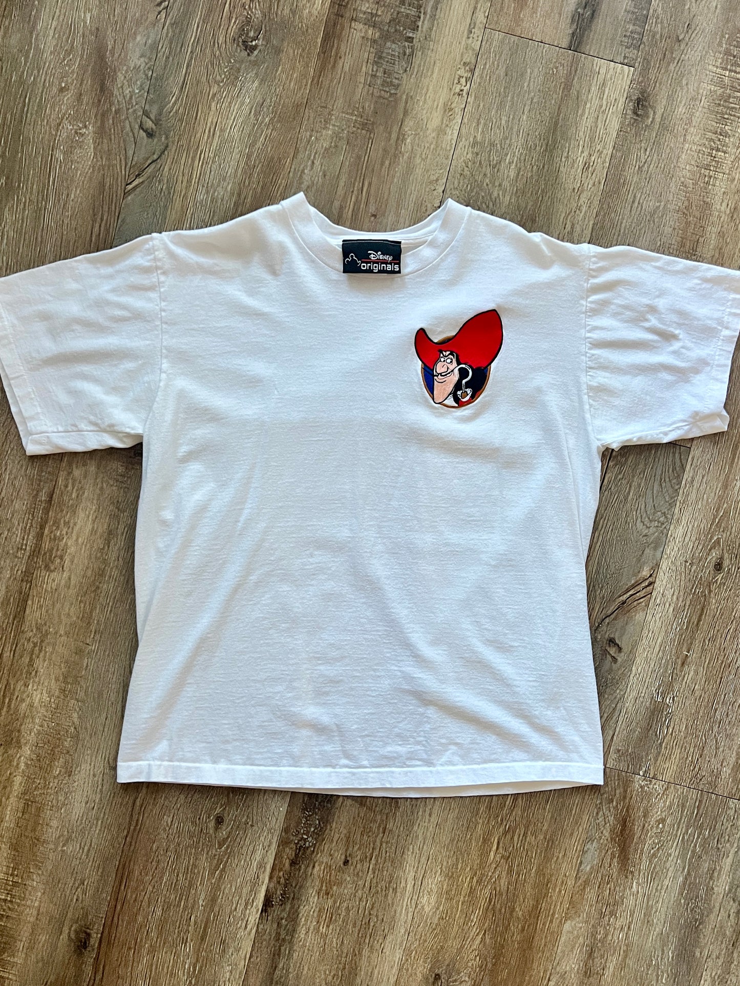 374 -White Embroidered Captain Hook Pocket Shirt - XL