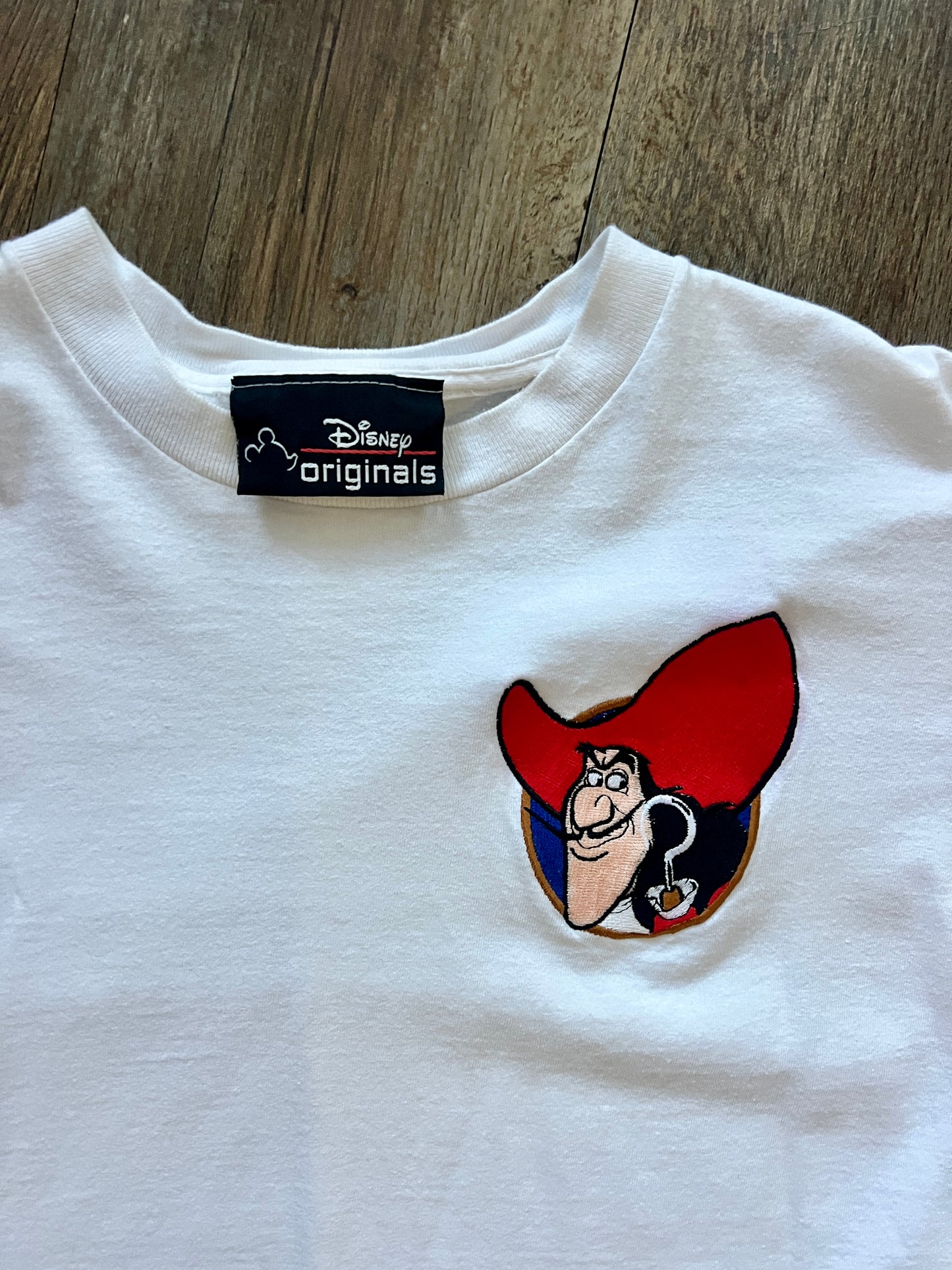 374 -White Embroidered Captain Hook Pocket Shirt - XL