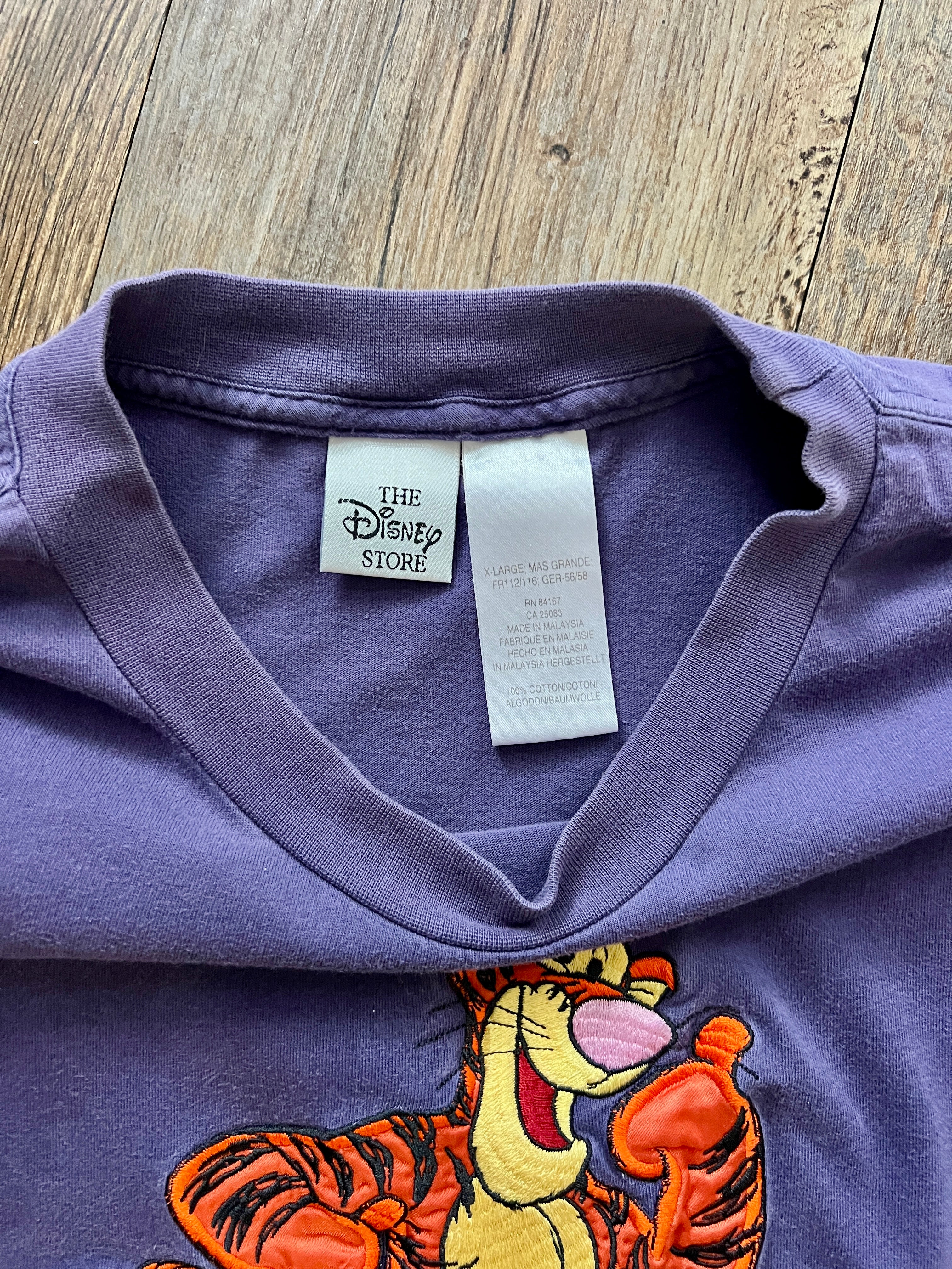 610 -Purple Applique Tigger Tee - XL