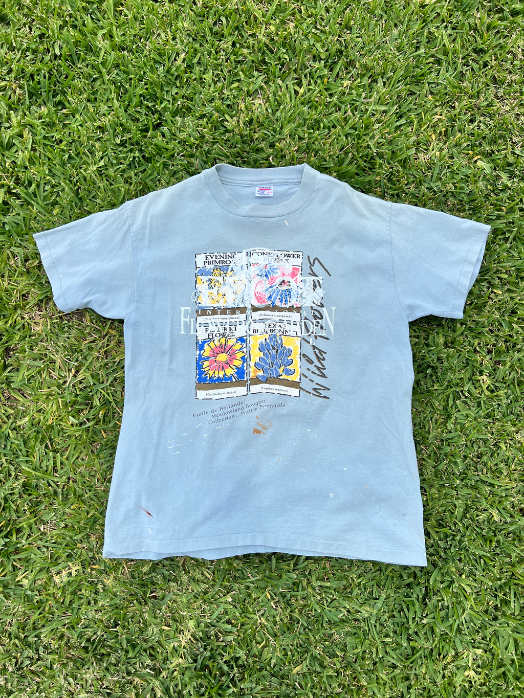 EPCOT Flower & Garden Recycled Tees - Blue Wild Flowers - XL