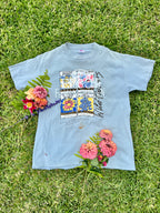 EPCOT Flower & Garden Recycled Tees - Blue Wild Flowers - XL