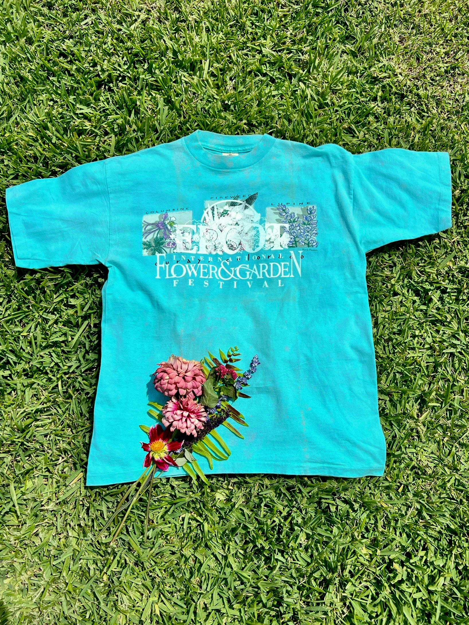 EPCOT Flower & Garden Recycled Tees - Blue Curay Colorado - M
