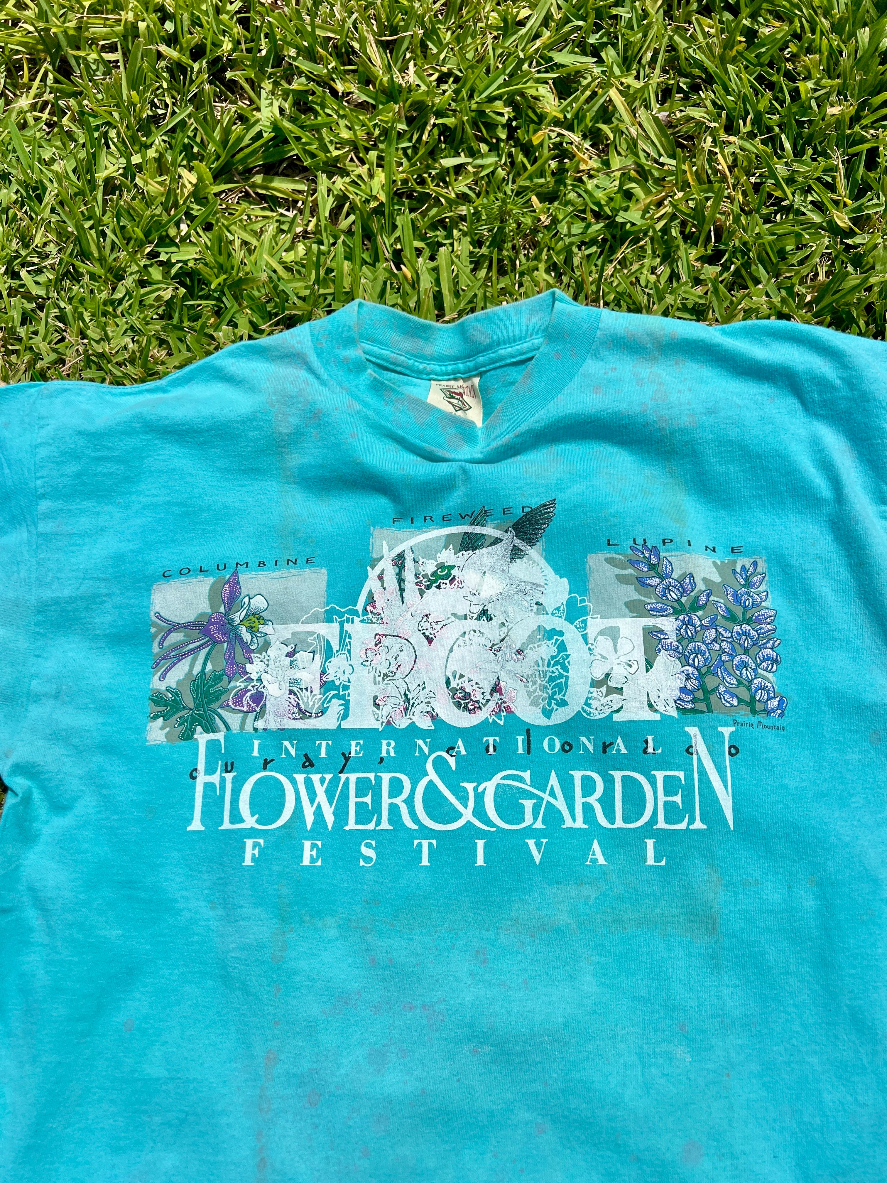 EPCOT Flower & Garden Recycled Tees - Blue Curay Colorado - M
