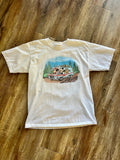1133 -White Fort Wilderness Mickey & Minnie Camper Shirt - L