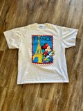 1134 -White Mickey France Passport Stamp Shirt - 2X
