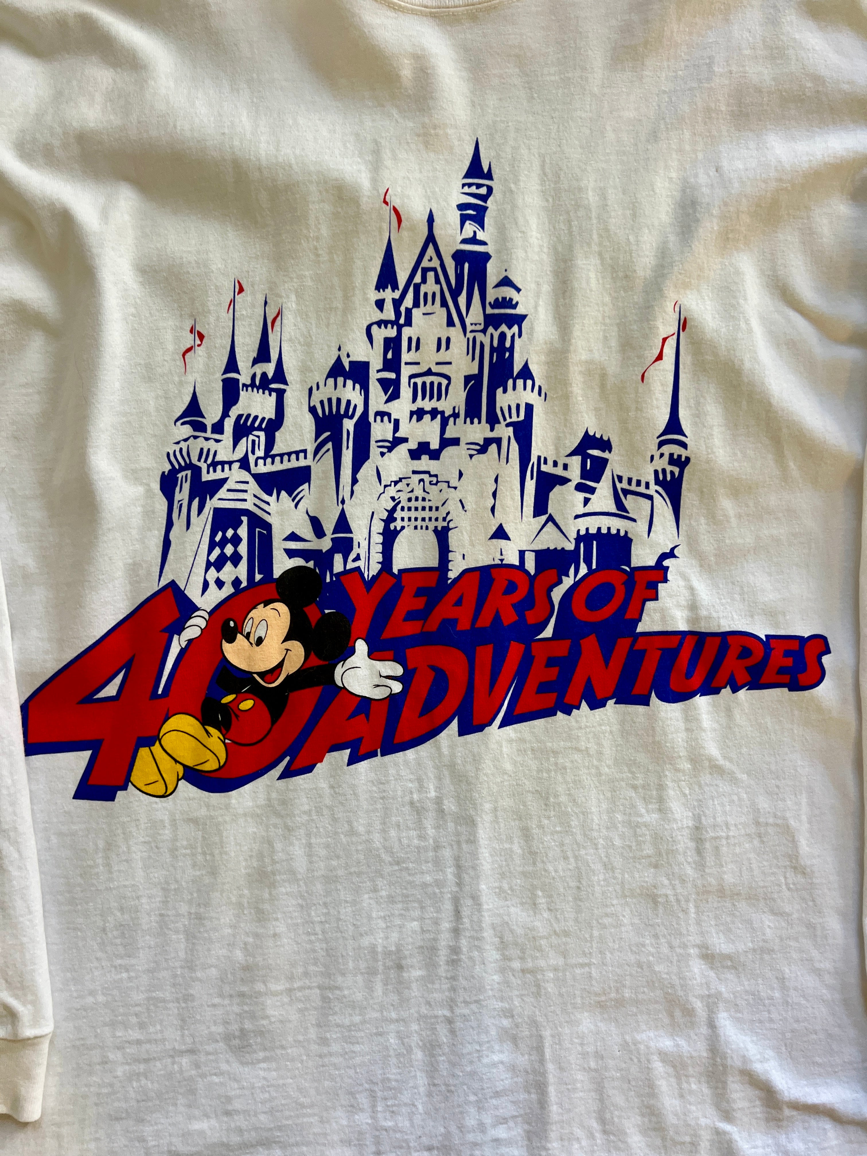 1137 -White Indiana Jones 1995 40 Years of Adventure Disneyland Long Sleeve - OSFA