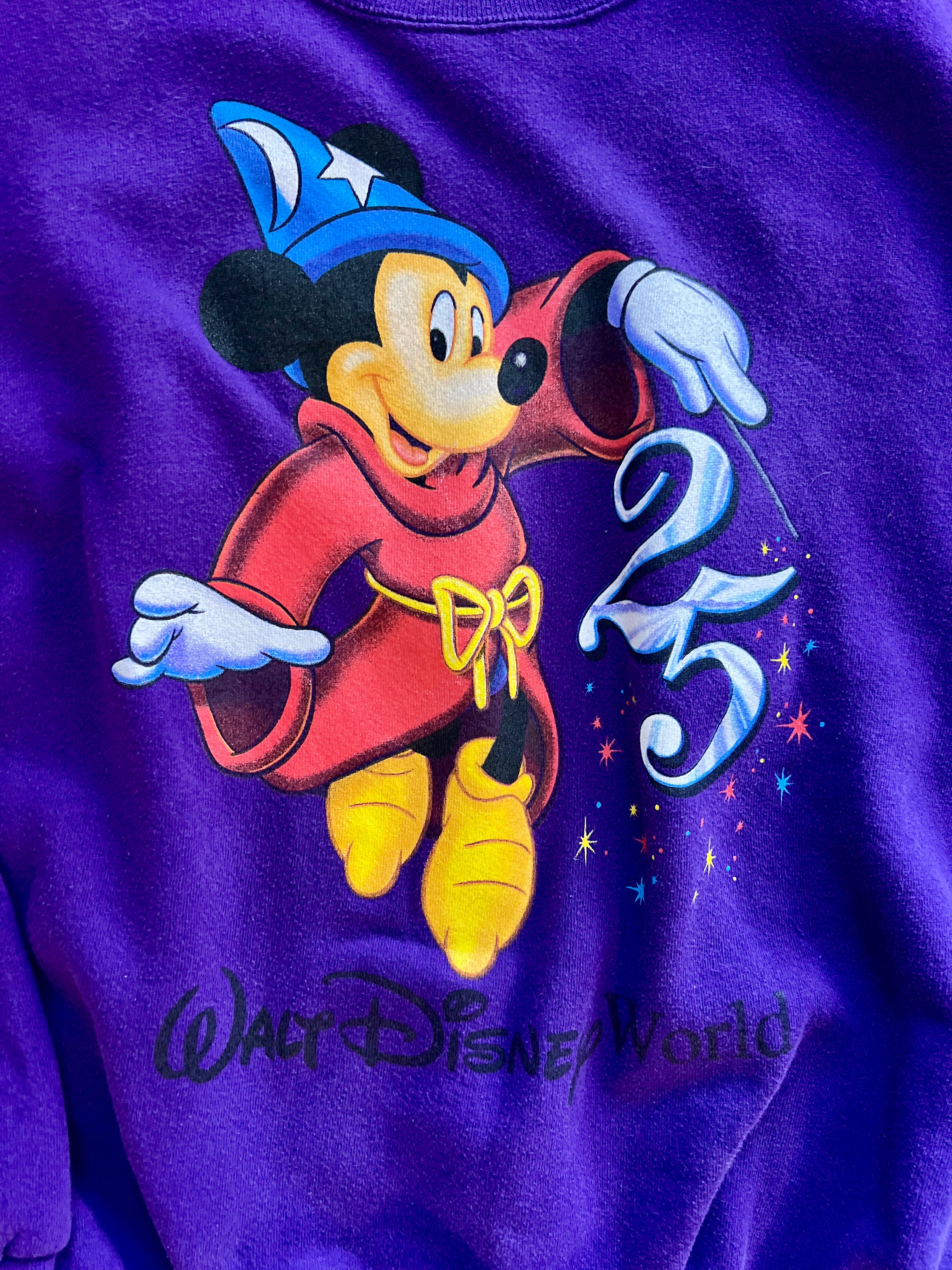 1142 -Purple Sorcerer Mickey 25th Anniversary Crewneck - XL