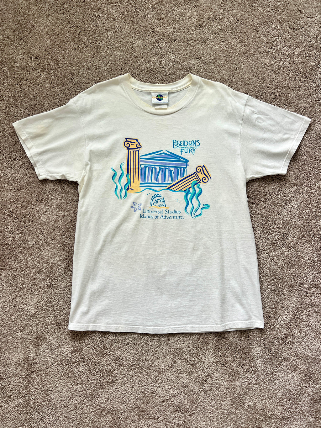 1414 - White Poseidon's Fury Tee - L