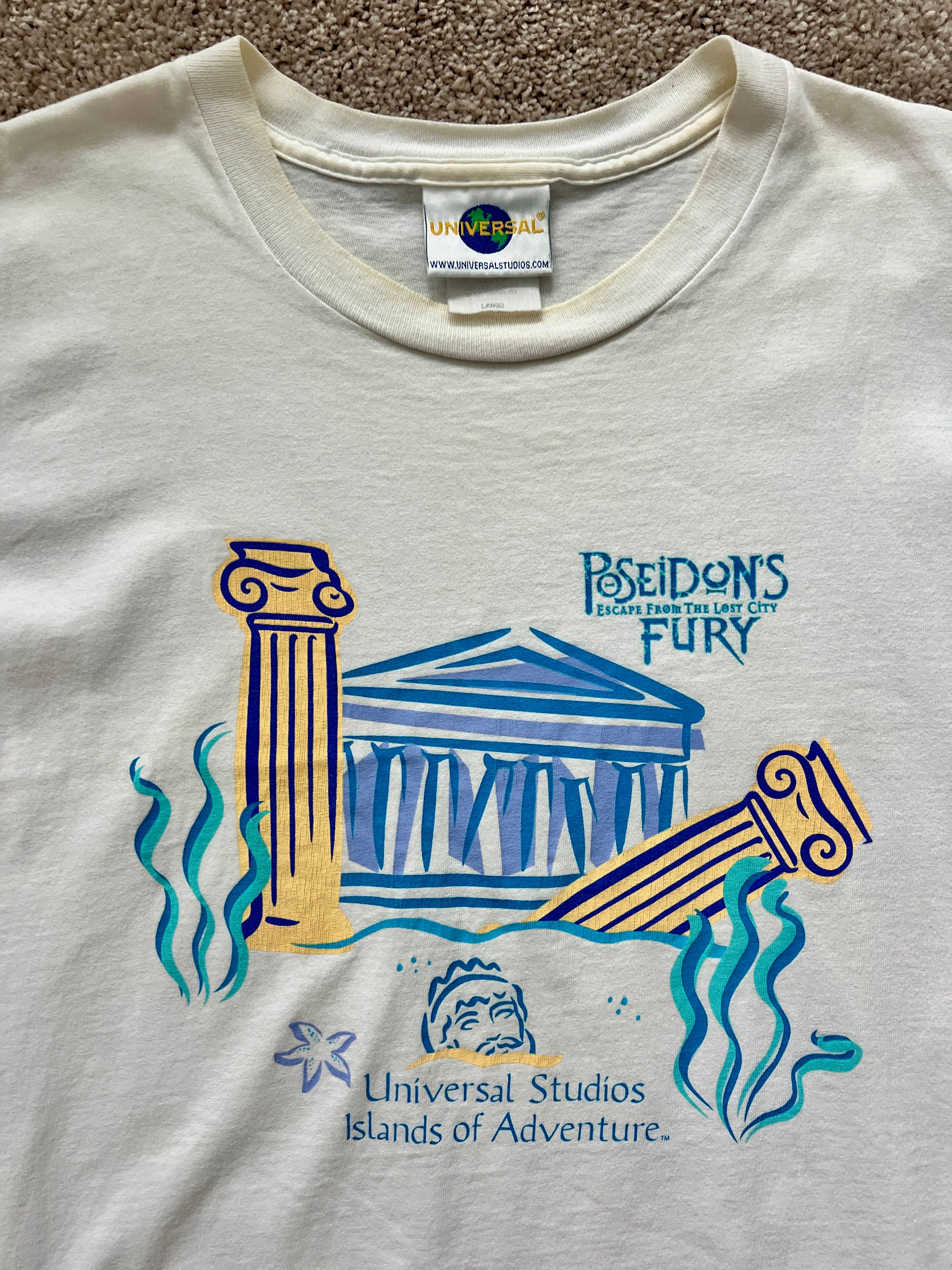 1414 - White Poseidon's Fury Tee - L