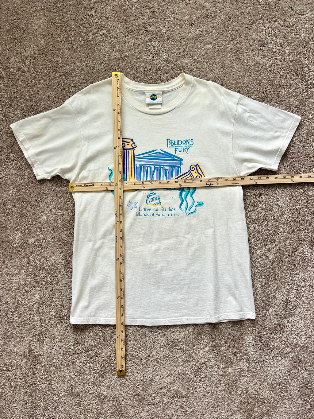 1414 - White Poseidon's Fury Tee - L