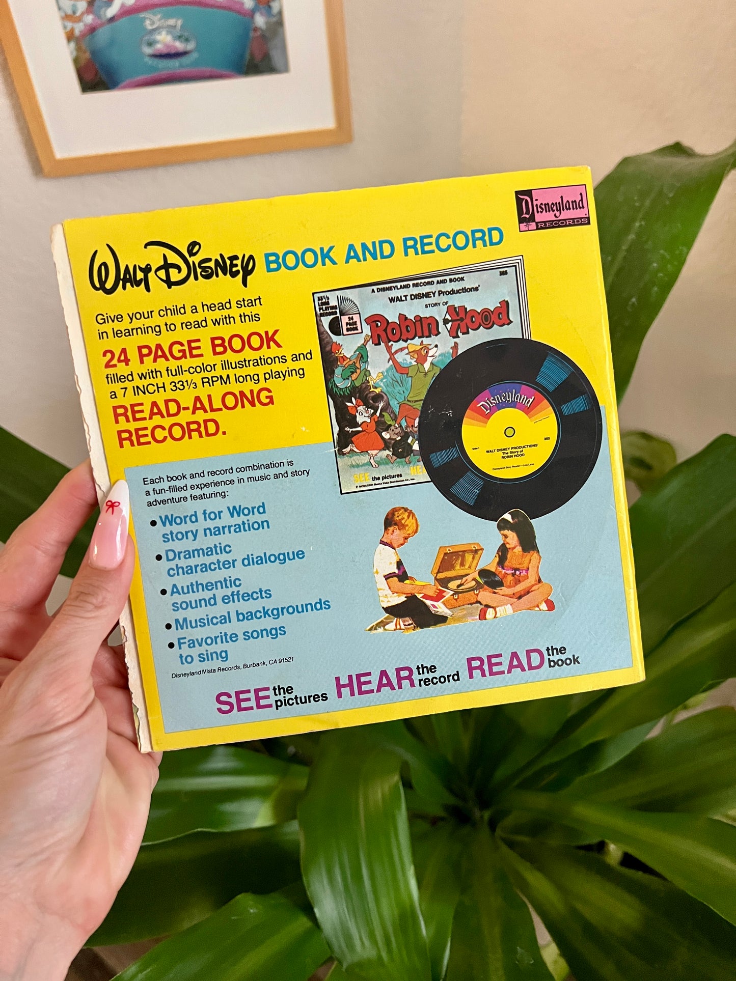 Winnie the Pooh & The Blustery Day 45 Vinyl Storybook Record