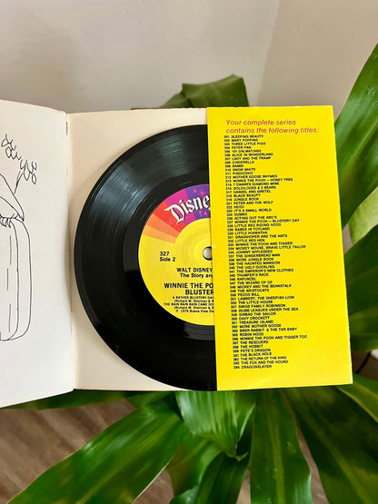 Winnie the Pooh & The Blustery Day 45 Vinyl Storybook Record