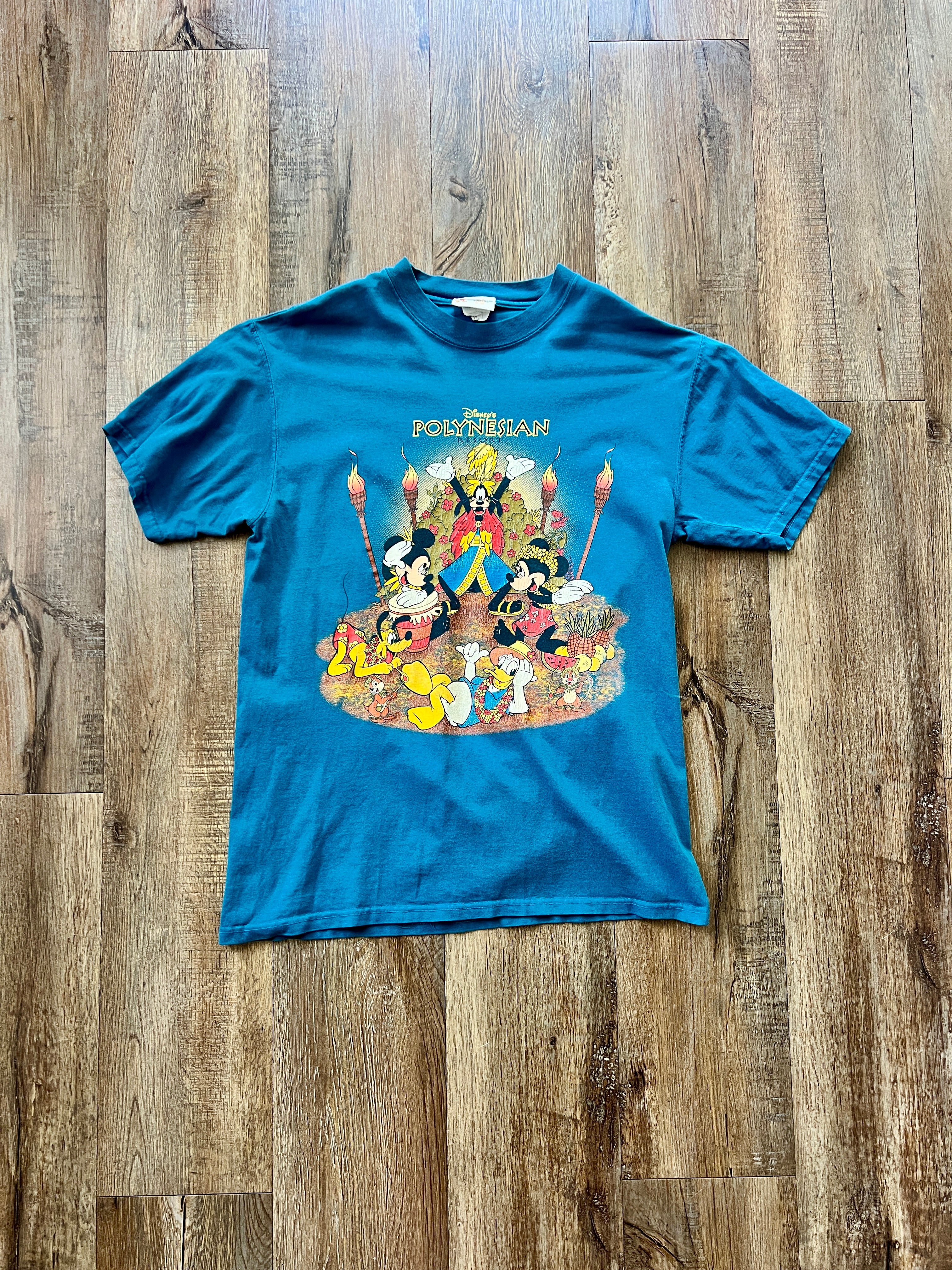 90 -Blue Polynesian Luau Tee - S