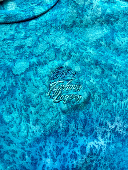 91 -Blue Tie-Dye Embroidered Typhoon Lagoon Pocket Tee - L