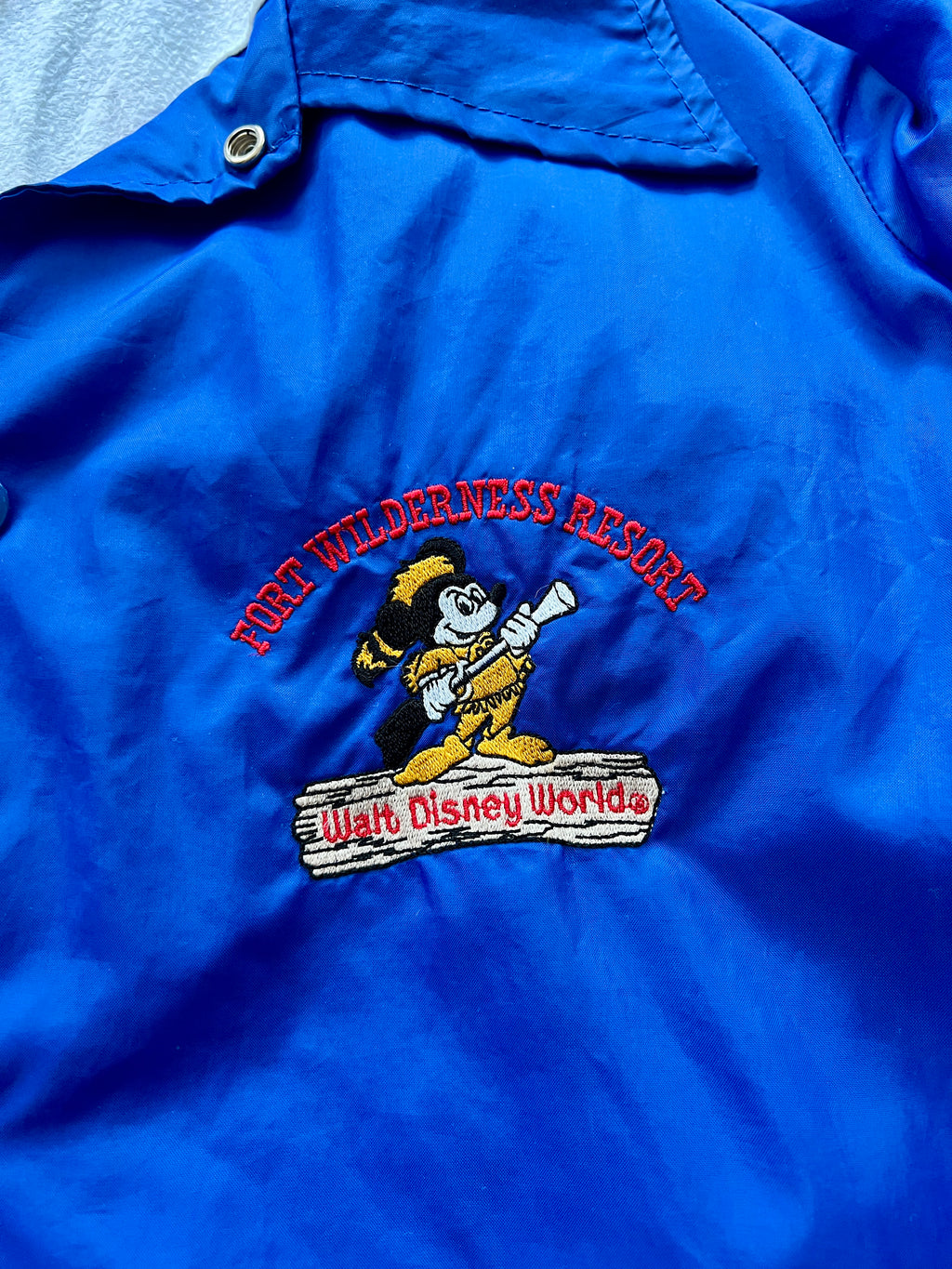 93 -Blue Fort Wilderness Button-Up Bomber - M
