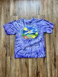 94 -Purple Tie-Dye Caribbean Beach Mickey Surfing Tee - XL