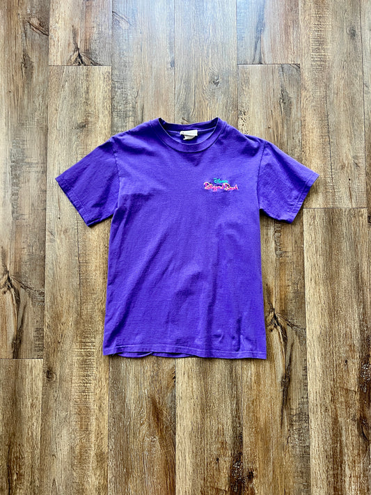 95 -Purple Embroidered Blizzard Beach Pocket Tee - S