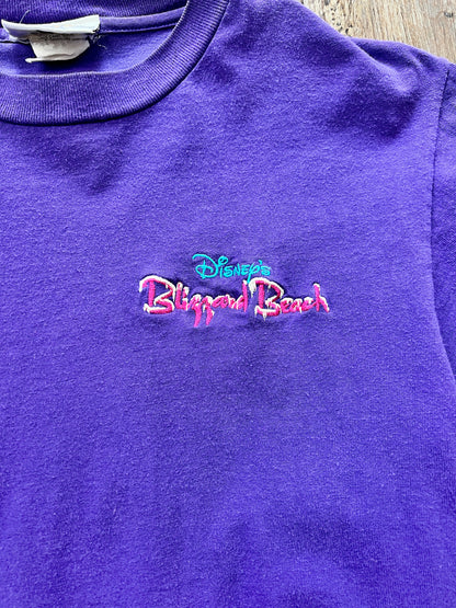 95 -Purple Embroidered Blizzard Beach Pocket Tee - S