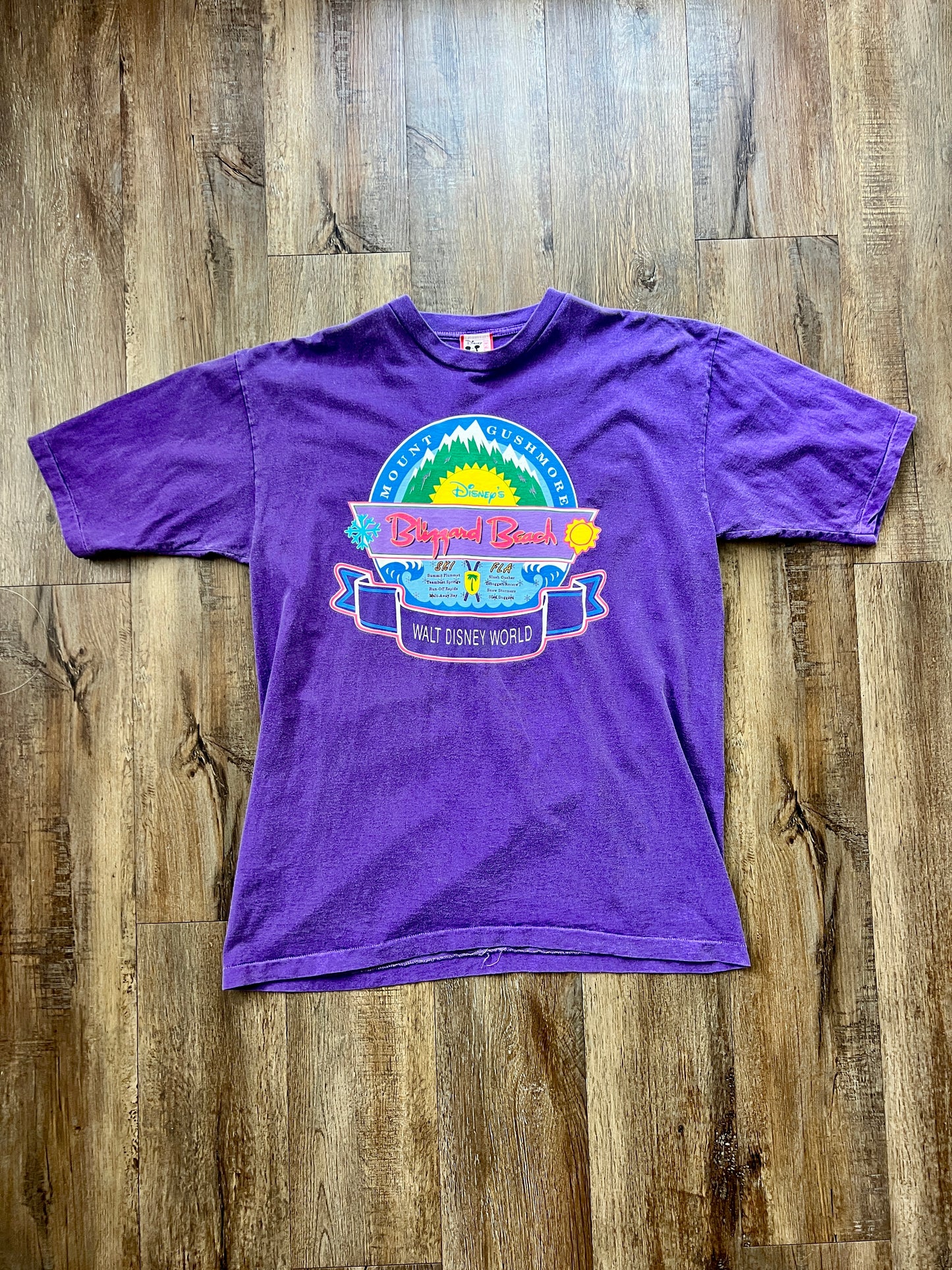 97 -Purple Blizzard Beach Mt Gushmore Tee - L/XL