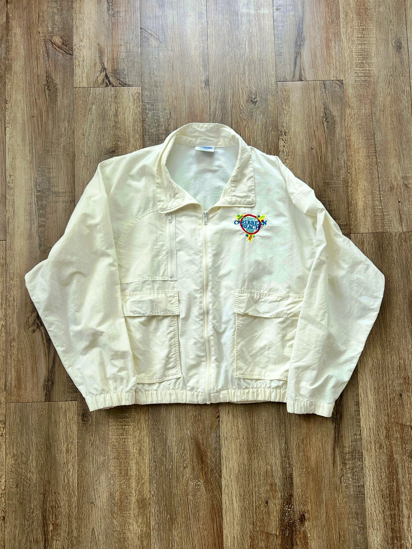 102 -White Caribbean Beach Windbreaker - XL