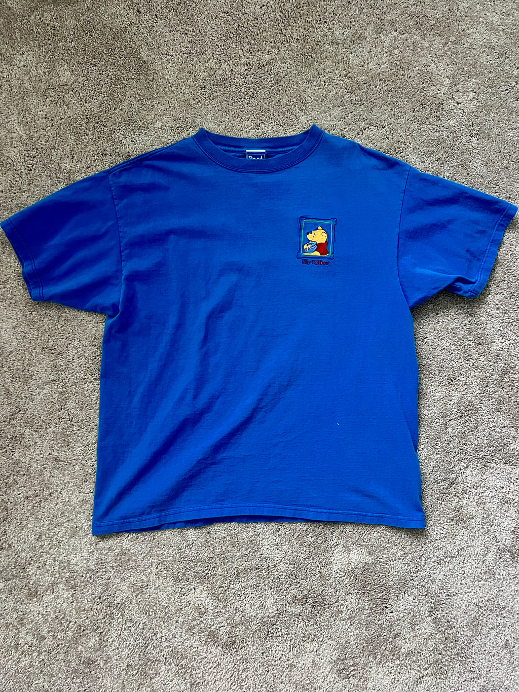 1410 - Blue Embroidered WTP Silly Old Bear Tee - XL