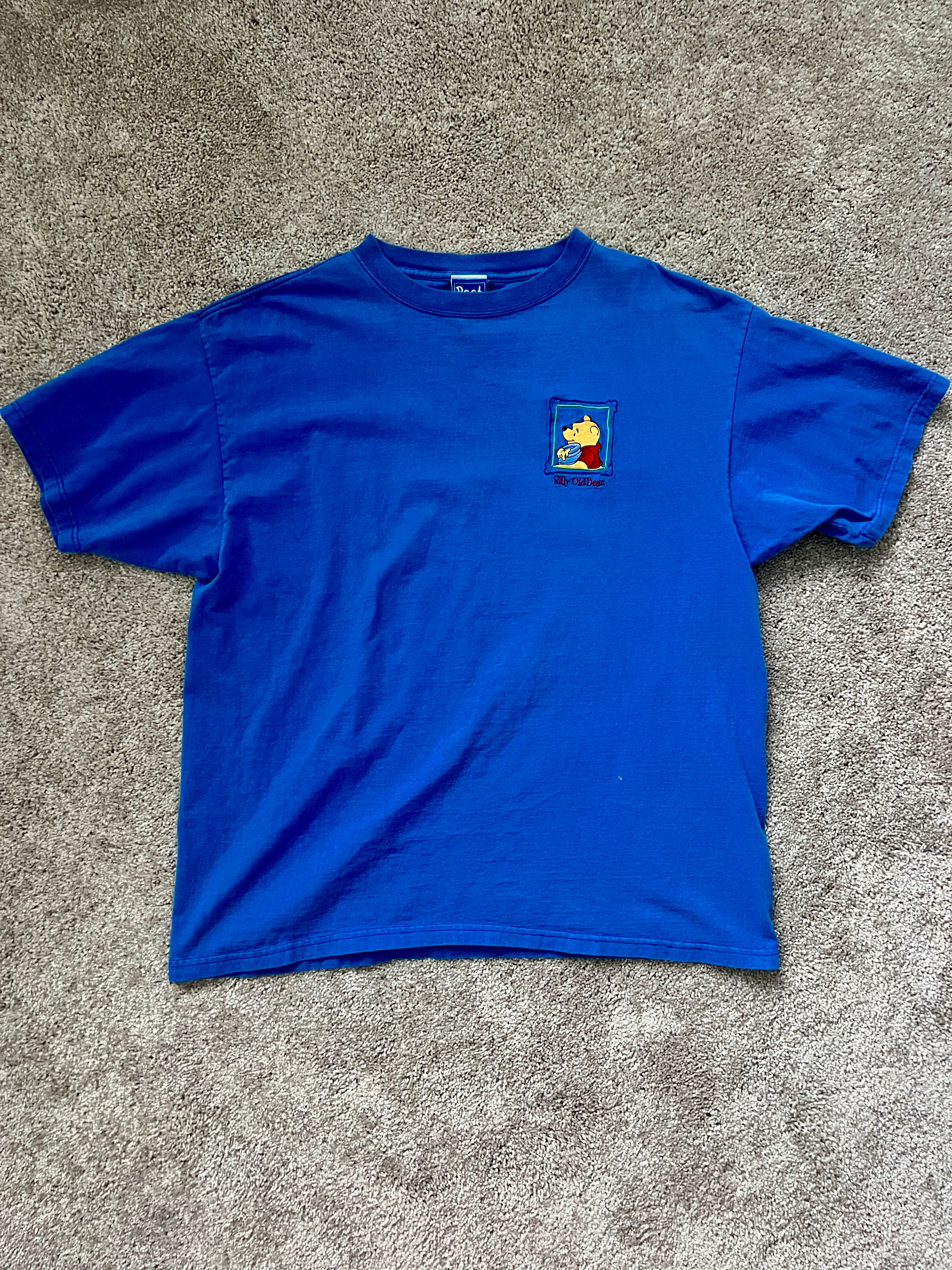 1410 - Blue Embroidered WTP Silly Old Bear Tee - XL