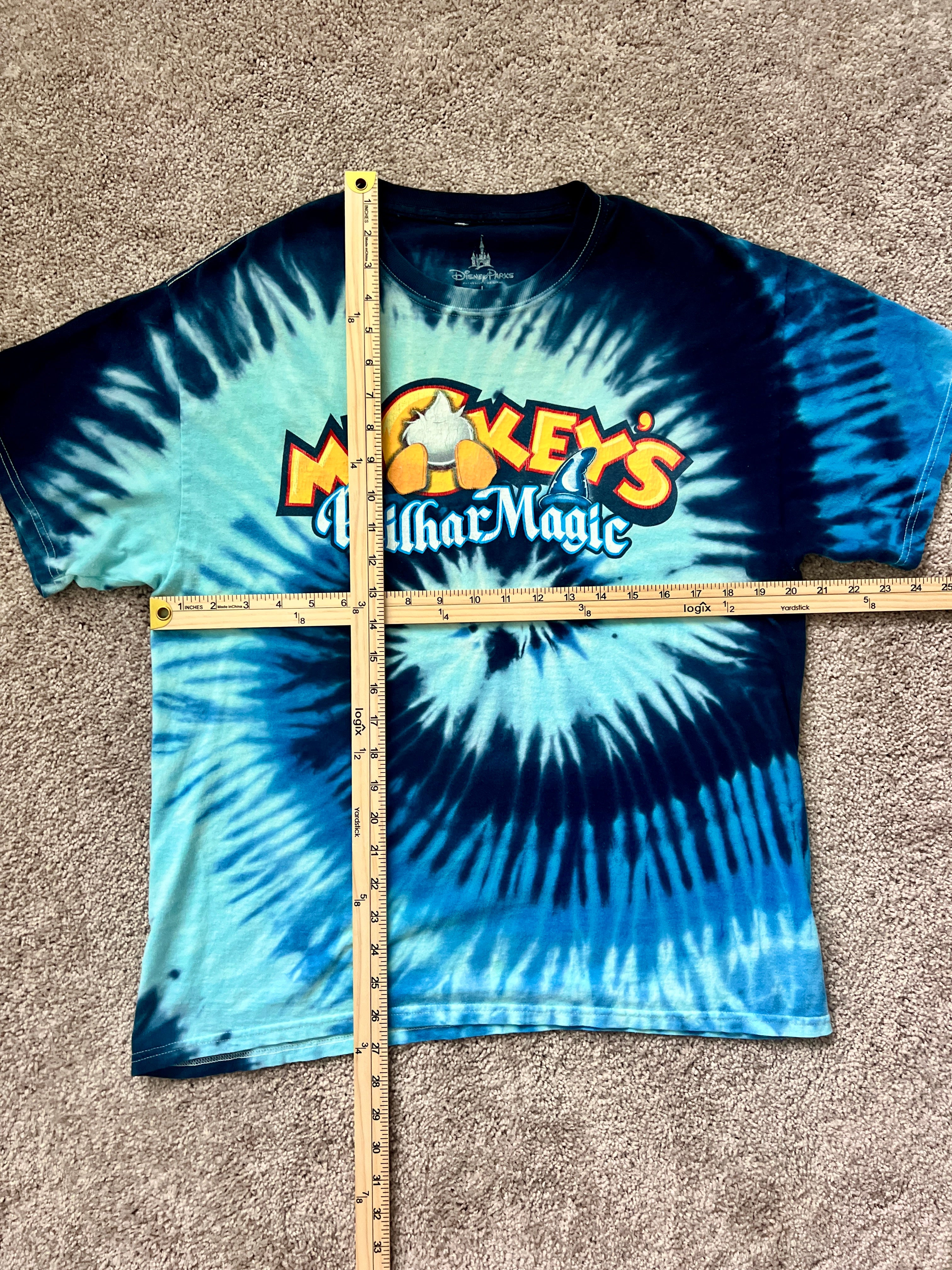 1412 - Blue Tie-Dye Donald PhilarMagic Y2K Tee - L