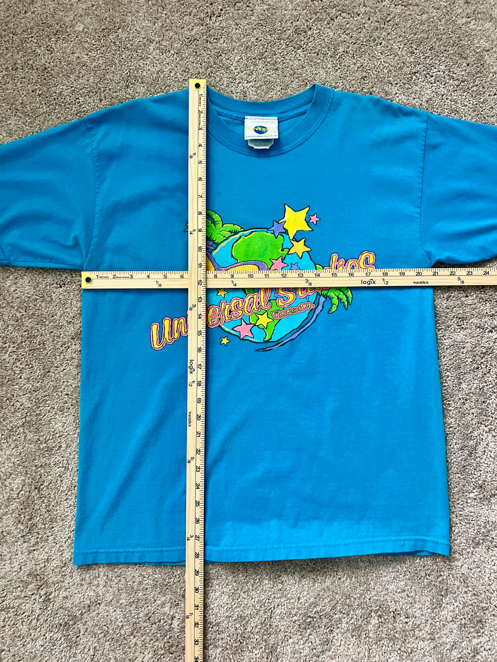 1419 - Blue Universal Studios Sunglasses Globe Tee - L
