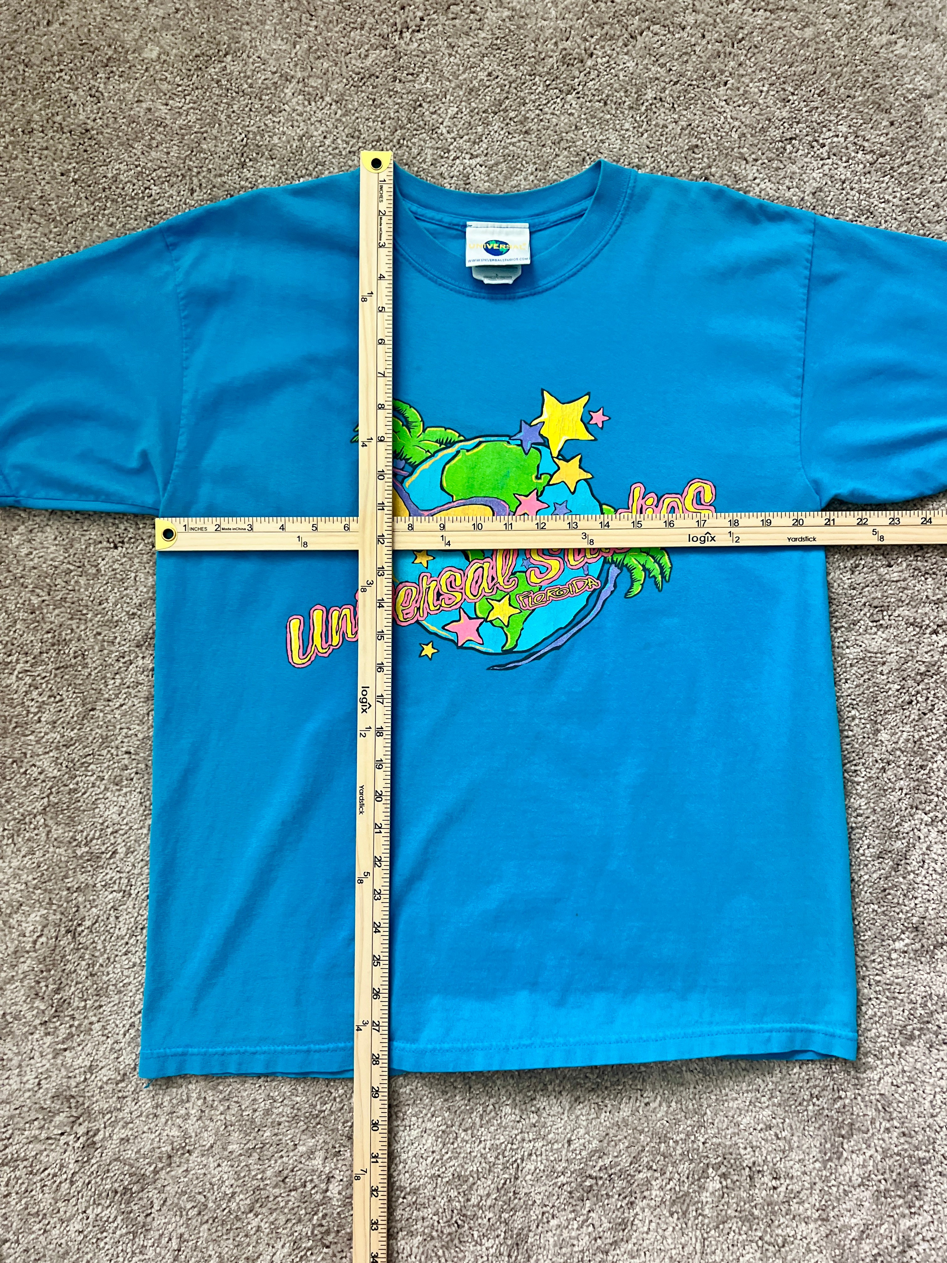 1419 - Blue Universal Studios Sunglasses Globe Tee - L