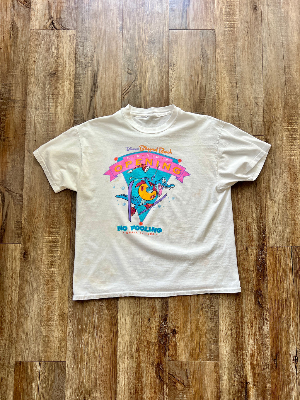 167 -White Blizzard Beach Opening Day Tee - L