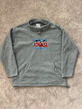 1422 - Grey Embroidered Sorcerer Mickey WDW Sherpa Pullover - L/XL