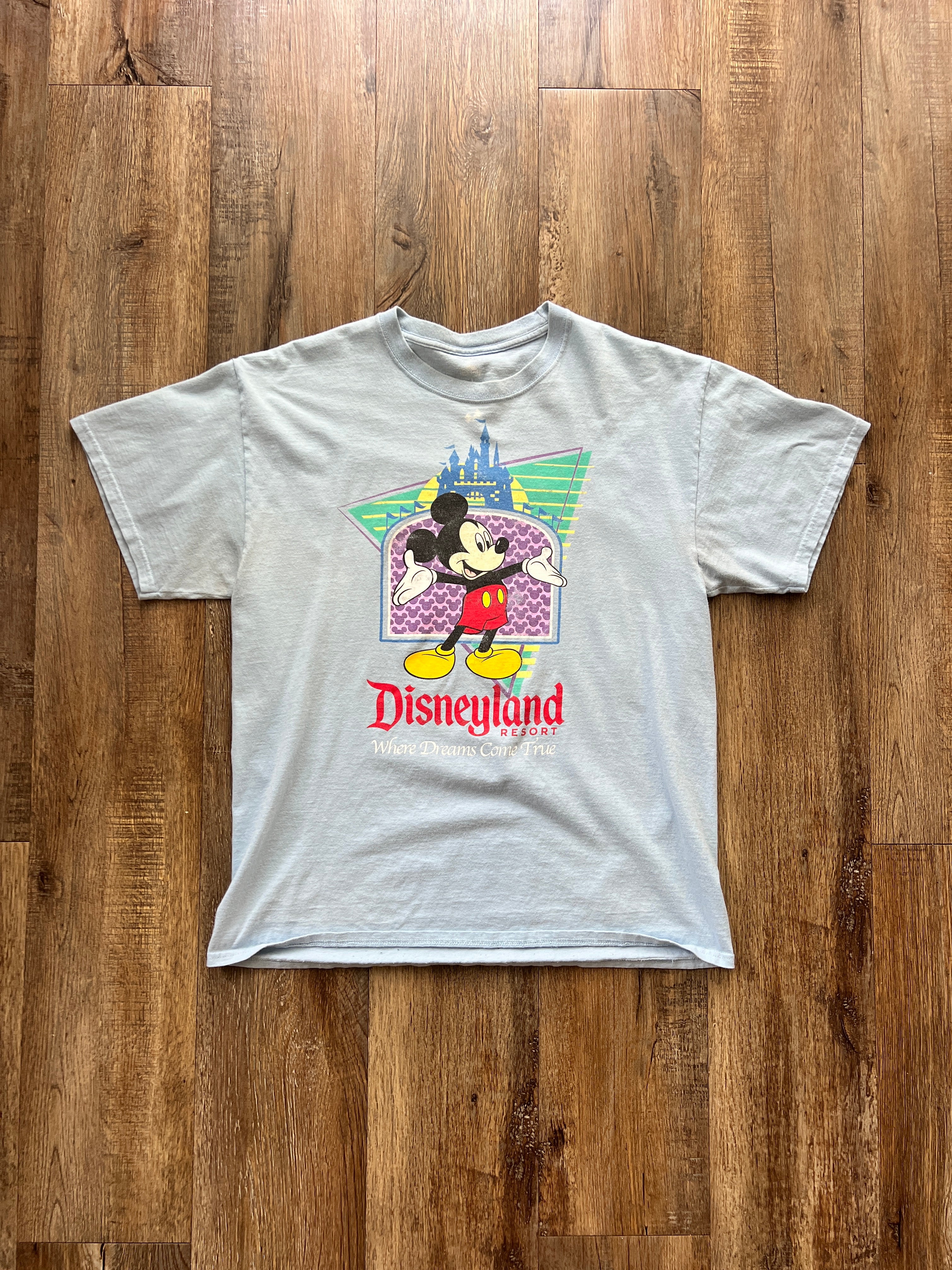 170 -Blue Disneyland Mickey Tee- L