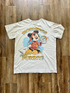 169 -White Mickey Mornings Aren't Funny Sleep Shirt - OSFA