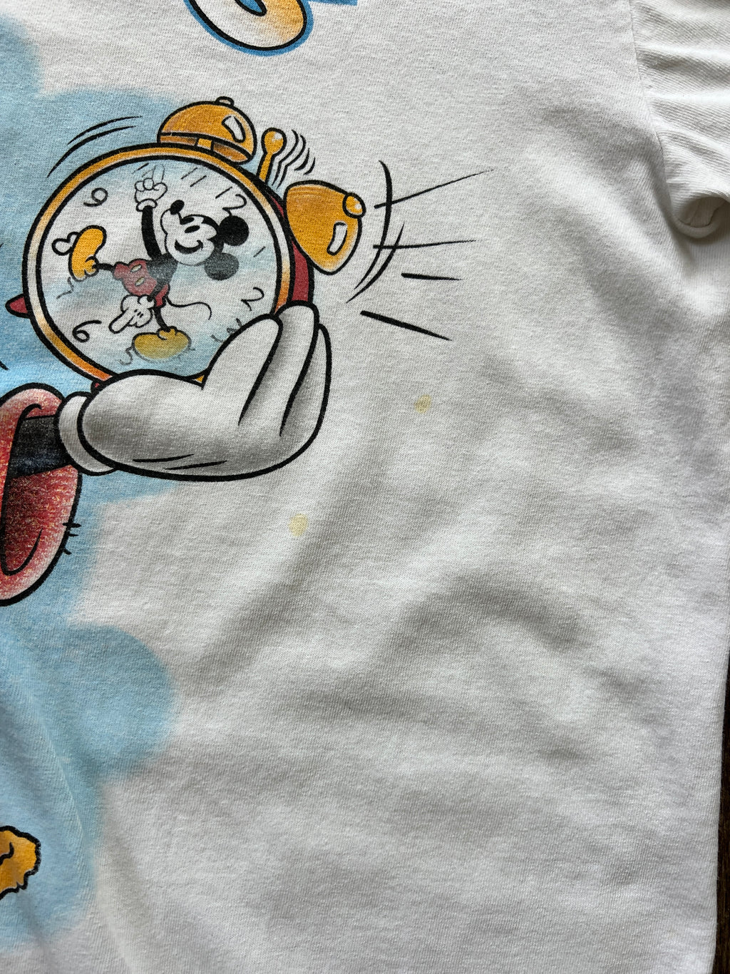 169 -White Mickey Mornings Aren't Funny Sleep Shirt - OSFA