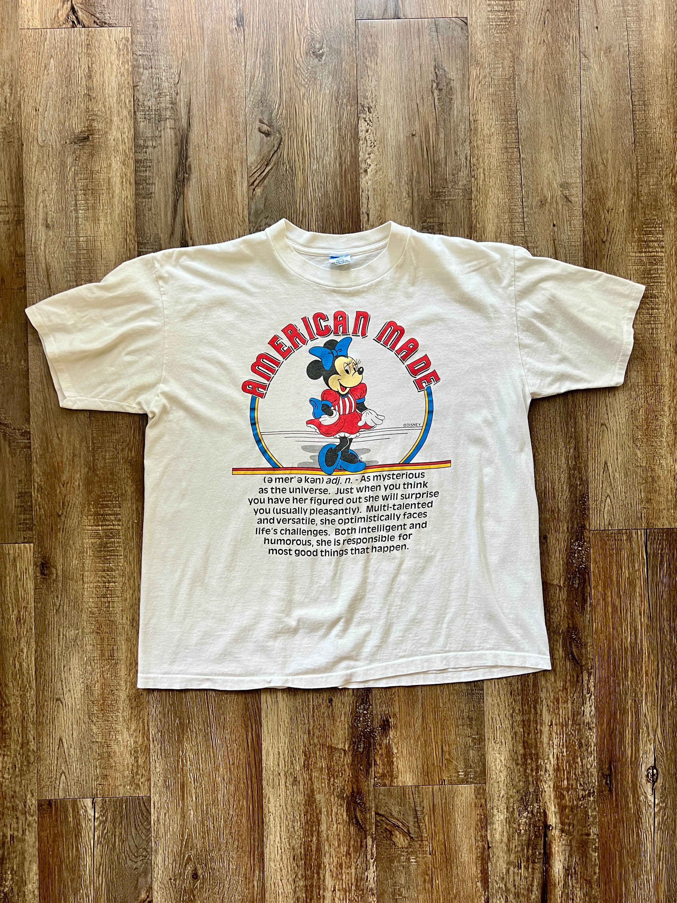 176 -White Minnie American Made Tee - OSFA