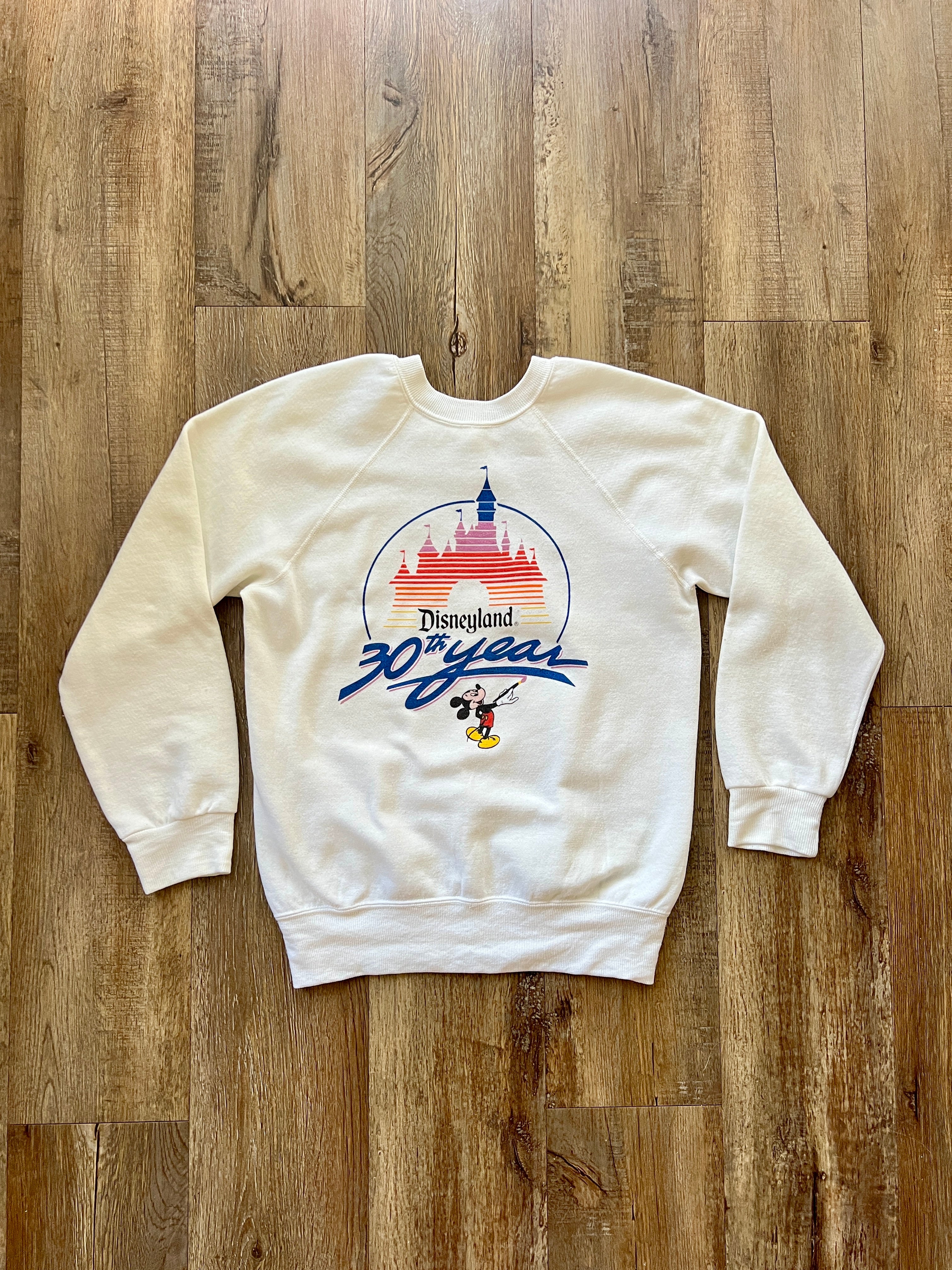 177 -White Disneyland 30th Anniversary Pullover - M