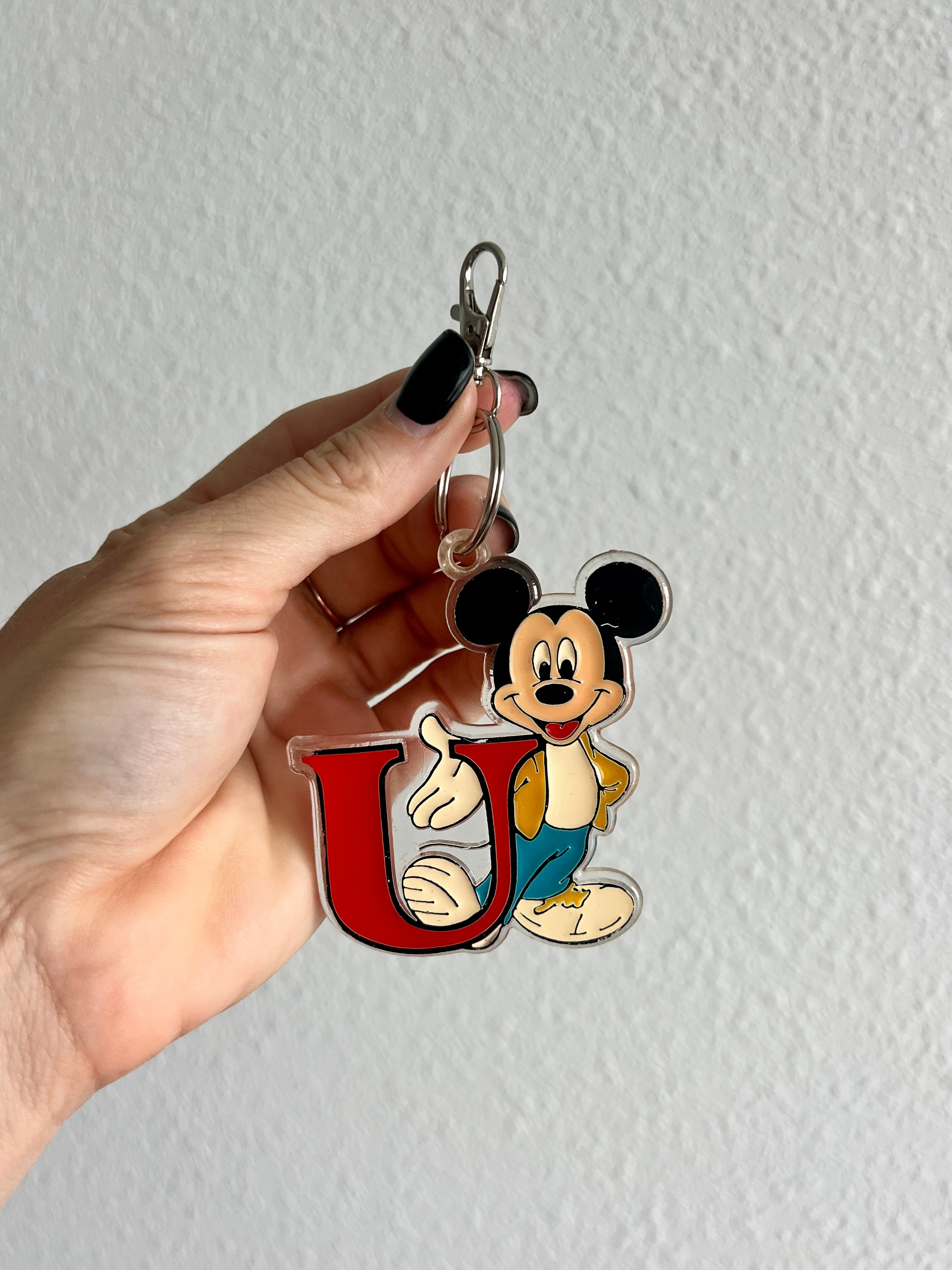 Large Mickey Initial Acrylic Keychains