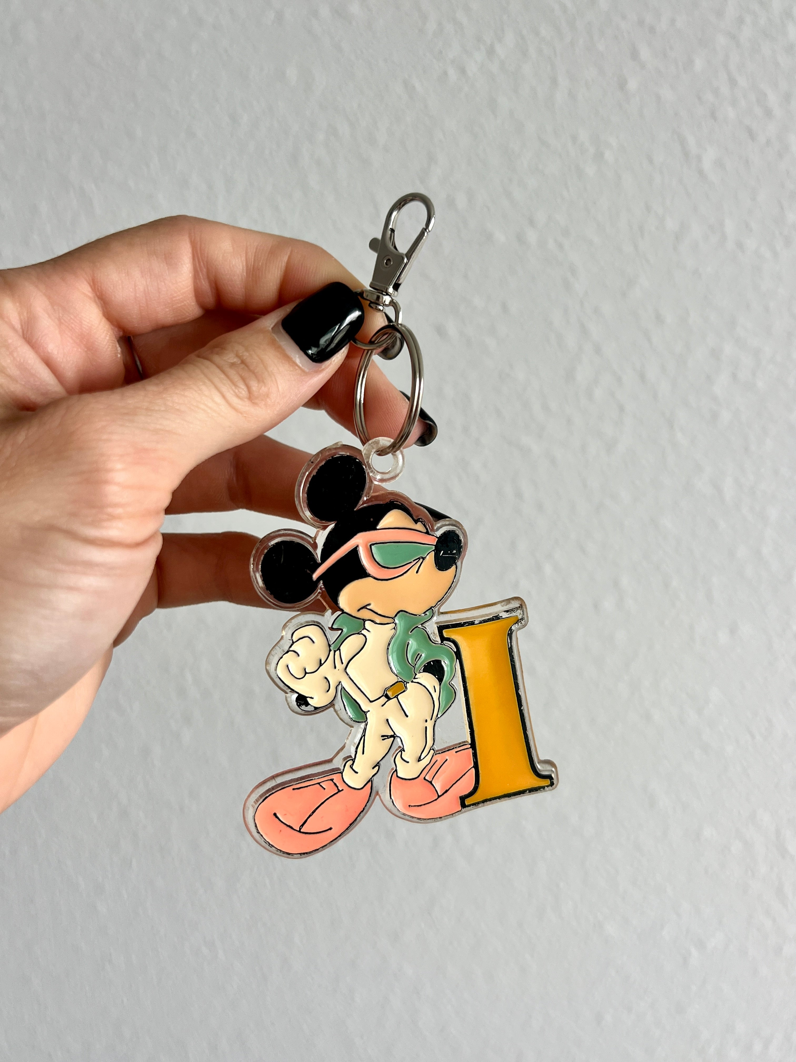 Large Mickey Initial Acrylic Keychains