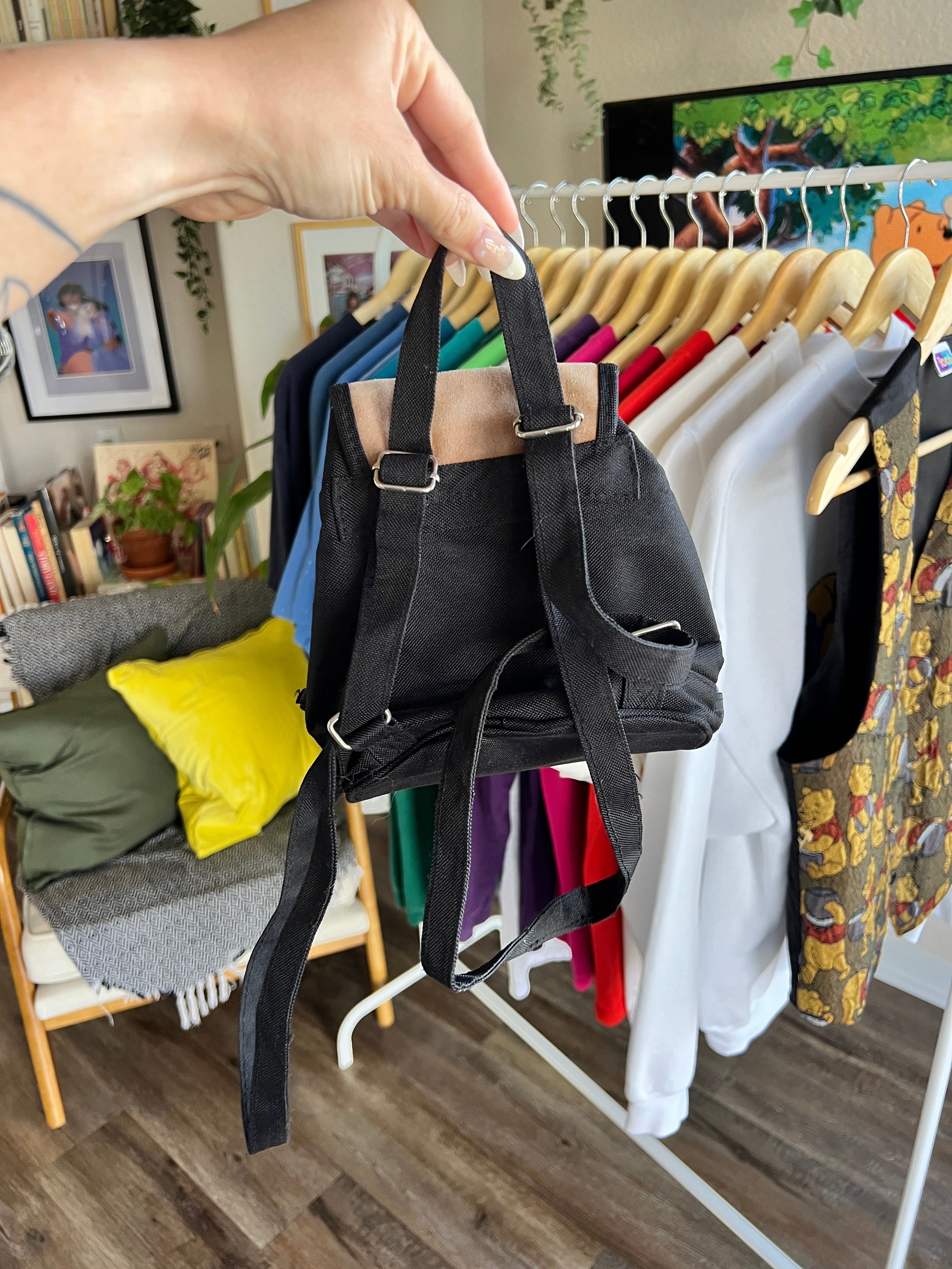 84 -Mini Black & Purple WTP Backpack