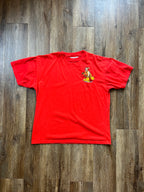 65 - Red Tigger & Pooh Embroidered Pocket Tee - L/XL