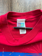 66 - Red Red Pooh & Piglet Fireworks Shirt - XL