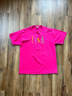 68 -Pink Multicolor WTP Embroidered Shirt - XL