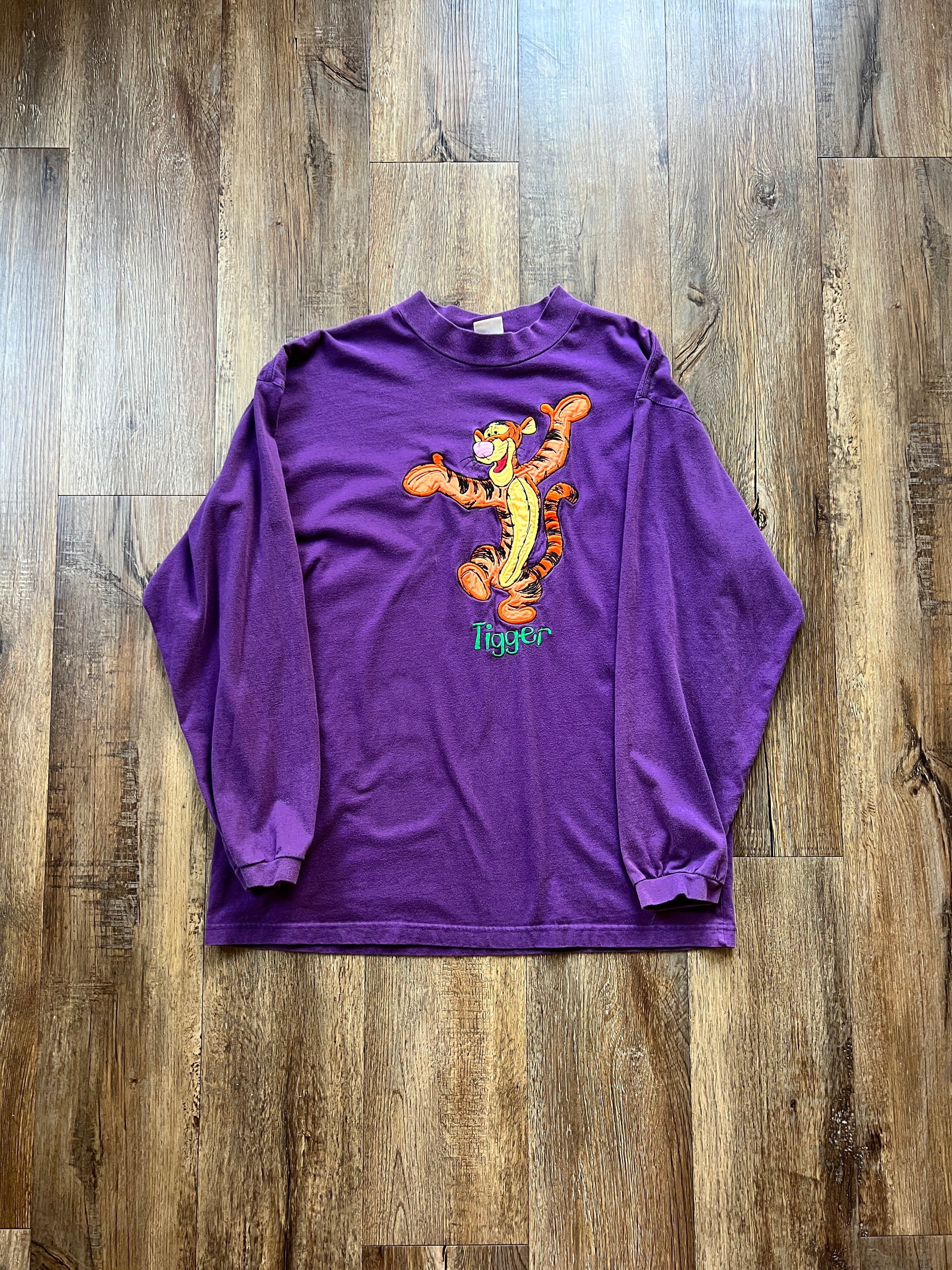 69 -Purple Tigger Embroidered Longsleeve Shirt - XL