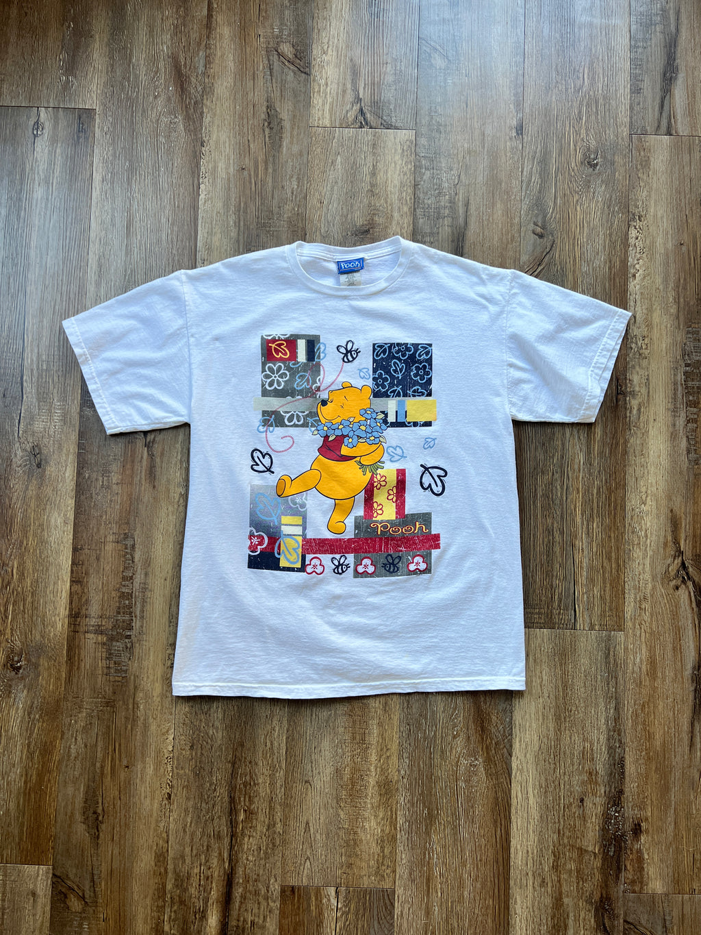 70 -White Patchwork WTP Shirt - L