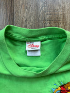 72 -Green Piglet & Pooh Flood Embroidered Pocket Tee - L