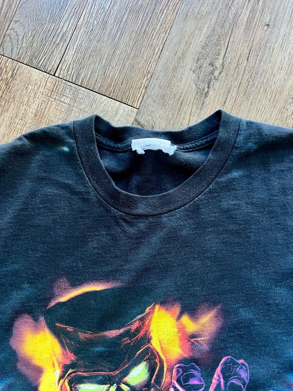 1170 -Green, Purple, & Black Tie-Dye The Mummy No Soul Survives Shirt - XL